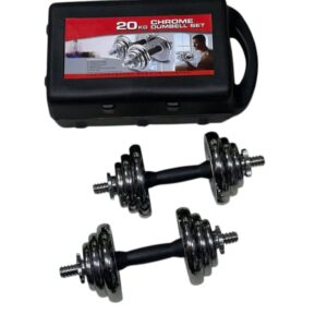 20KG Chrome Dumbbells Set Cased