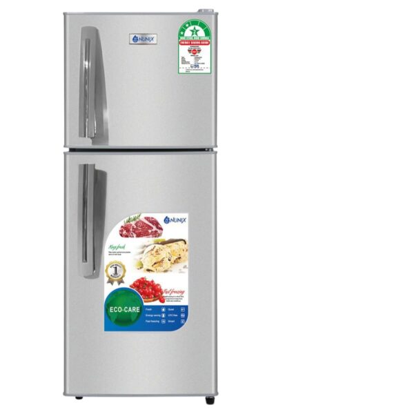 Nunix 210Litres Double Door Refrigerator Top Freezer Fridge