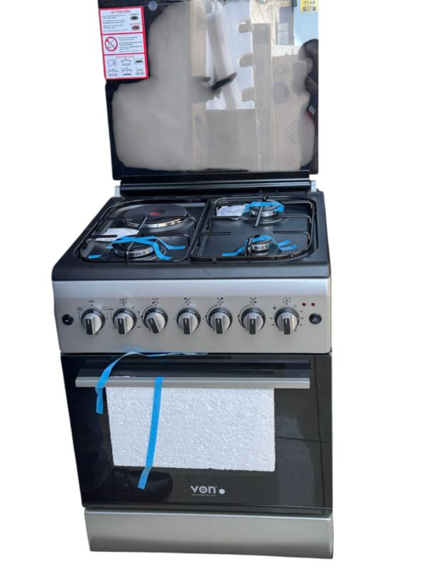 58cm by 58cm VON 3Gas +1 Electric Standing Cooker