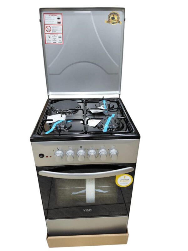 VON 3Gas +1 Electric Hotplate Standing Cooker with Electric Oven